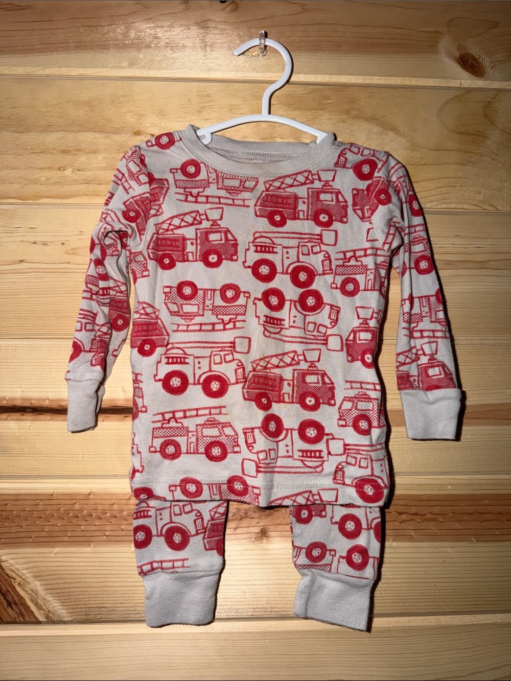 Kids Red Fire Truck Pajama Set